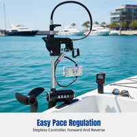 Brushless Electric Trolling Motor for Kayak, Outboard, Remote Steering, Marine, Adjustable Speed, Optional Accessories
