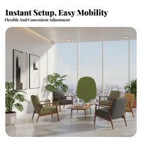 Rolling foliagepattern screen Freestanding Space Divider Mobile Design Privacy Screen for Interior Designers, Office Managers, School, Classroom, Lobby