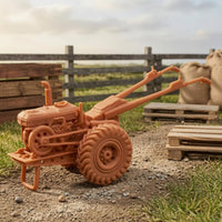 Detailed Unpainted Tractor Model Exposed Engine Resin Tractor Display Piece for Collectors