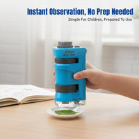 Handheld Science Microscope for Kids, Portable Magnifier, 60X-180X Adjustable, Educational Toy, Random Color