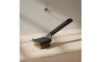 Eco-Friendly Grill Brush with Scraper Multi-Functional BBQ Grate Cleaner Heavy Duty Coconut Fiber Scrub Brush Ergonomic Handle for Kitchen, Outdoor