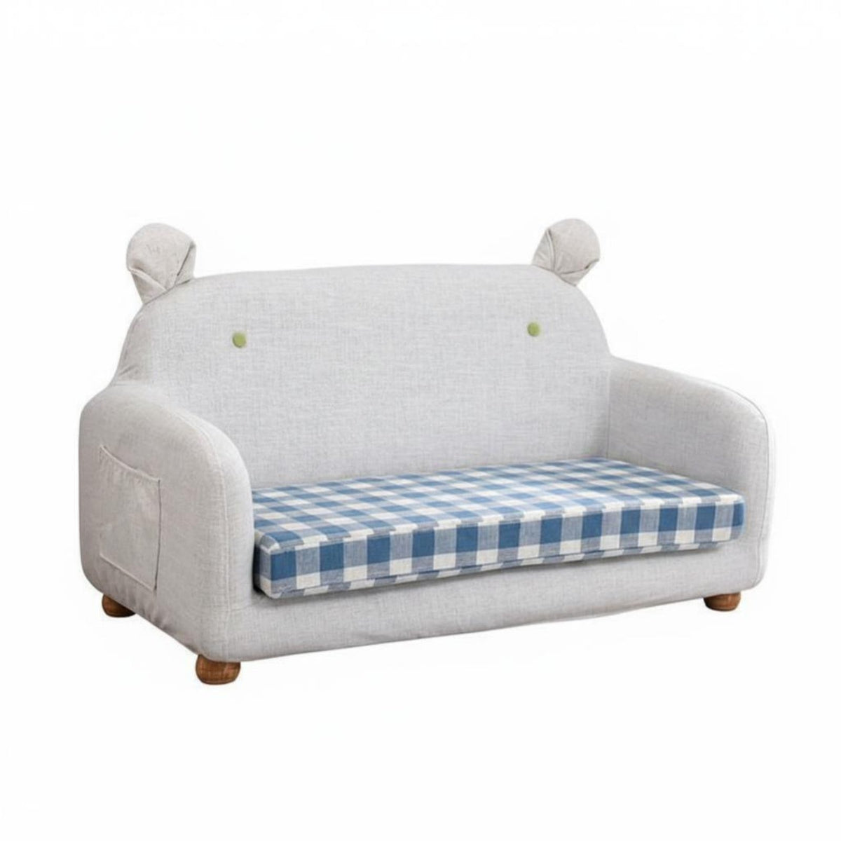 Removable and launderable Cover CreatureThemed Loveseat Cute Cartoon Design kids' Furniture durable Wood Frame children's Seating Easy to Clean for Toddlers, Preschoolers, Parents, Kindergarten, Daycare, Playroom, storytime corner