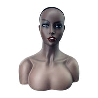 Matte Mannequin Bust with Shoulders Seamless Mannequin Head with Shoulders Lightweight Hat Display Stand Sturdy for Salons, Studios