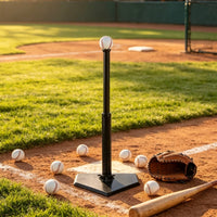 Batting Tee with Home Plate Base Rubber Batting Tee Heavy Duty Sports Gear for Baseball Athletes, Backyard Training, Field Exercises