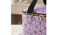 Detachable Nail Polish Organizer Portable Nail Polish Storage Bag Structured Cosmetic Organizer with Compartments Geometric for Manicurists