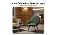 Light Luxury Design Upholstered Barrel Chair Tech Textile Upholstered Wrap-Around Armchair Minimalist Indoor Furnishing Modern Aesthetic for Small Apartment Dwellers, Interior Designers, Balcony, Living Room, Bedroom, Reading Nook
