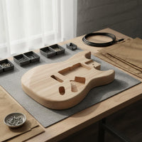 Unfinished Maple Electric Guitar Body DIY ST-Style Design Guitar Body Customizable Musical Instrument Part Ready to Paint for Repair