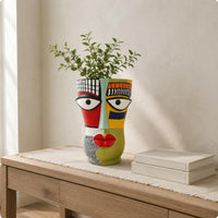 Abstract Face Planter Artistic Design Decorative Face Vase Unique