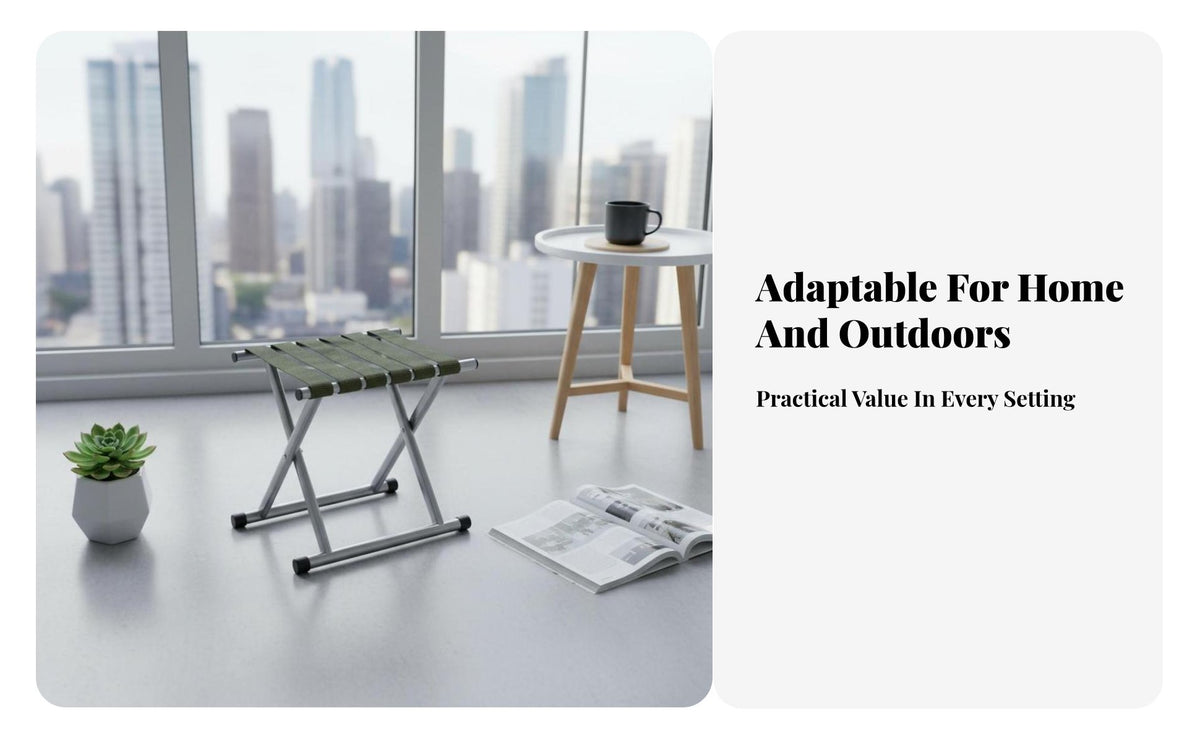 Easy to Fold foldable Stool Lightweight Outdoor Gear space-saving Design Portable Furniture sturdy Duty for Campers, voyageers, Camping, voyage, Hiking, Fishing