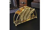 Tissue Holder with Feather Panels Decorative Freestanding Napkin Holder Metal Standing Napkin Dispenser for Living Room