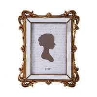 Embossed Scrollwork Ornate Resin Frame Court-Inspired Tabletop Photo Frame Rectangular