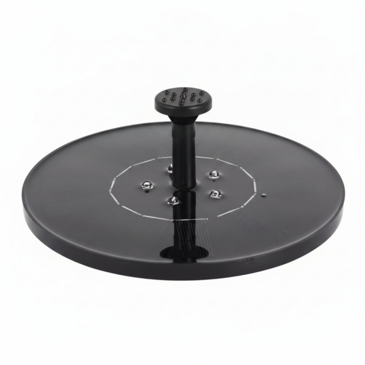 Cordless Solar Fountain Pump with Nozzles Compact Floating Solar Fountain Interchangeable Floating Water Pump Outdoor for Gardeners, Pond Owners, Garden Ponds, Bird Baths, Pools, Courtyards