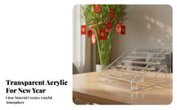 Acrylic Card Display Stand Transparent 5 Tier Acrylic Card Display Tiered Design