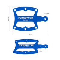Blue Anodized Chainring Wear Measuring Tool CNC-Machined Bike Chainring Wear Gauge Flat Plate Bike Chain Checker Rounded Edges