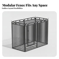 Locking Latch Modular Pet Fence Enclosure Heavy-Duty Metal Pet Enclosure Expandable