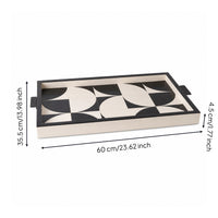 Serving Tray with Handles Smooth Bar Tray Large for Tabletop