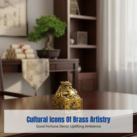 Brass Four Sacred Beasts Figurine, Chinese Mythology, Desktop, Living Room, Office Decor