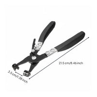 Curved Jaw Fuel Line Pliers Tight Areas Car Hose Pliers Non-Slip Grip Automotive Tool Locking Mechanism for Mechanics, Auto Repair, Garage