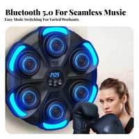 Space-Saving Design Wall-Mounted Electronic Punching Target Real-Time Display Smart Music Boxing Machine Rechargeable Wall Mounted Punching Target Shock-Absorbing for Adults, Families, Beginners, Home Gym