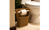 Rattan Toilet Use Paper Holder Slightly Tapered Woven Bathroom Basket Decorative
