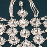 Crystal Fringe Hair Chain Headpiece for Bridal and Stage