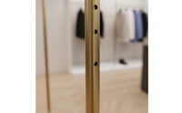 With Wheels Heavy Duty Clothes Rack Foldable Double Rod Clothing Rack Household Storage for Bedroom