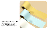 Y Note Effortless Tear to Tear Note Paper Roll Removes Cleanly Memo Tape for Students, Teachers, School, Learning, Desk Organization