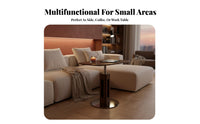 Slides Under Sofa Height-Adjustable C-Table Vintage themed Household Furniture Space-Saving Design Multi-Functional for Apartment Dwellers, Home Office Workers, Students, Living Room, Small areas, Bedroom