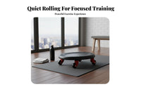 Silent Wheels 4-Wheel Ab Roller Disc Anti-Slip Surface Ab Roller Disc Floor-Friendly 4 Wheel Core Slider Compact Design for Home Gym