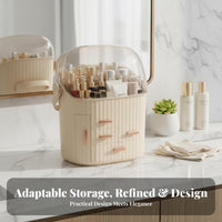 Multi-Compartment Cosmetic Box particle-proofresistant Vanity organizer long-makeup organizering for Desk, vanity table