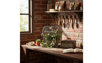 Metal Birdcage Decor Distressed Finish Vintage Iron Cage opening Mesh Design Rustic Bird Cage Centerpiece for Home Display