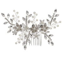 Exquisite Flower Pearl Vine Hair Comb for Ancient Style Photography and Party