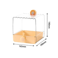 Pull-out Base Transparent Bird Bath Container Removable Tray Cage-Mounted Bird Bath Easy to Hygienic Pet Accessory Suction-Cup Mount