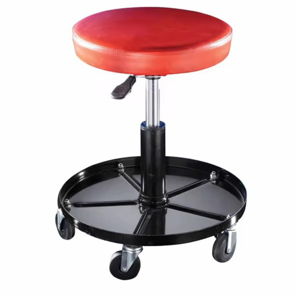 Automotive Stool with Tool Tray Padded Rolling Stool with Tool Tray Heavy Duty for Auto Repair Shop