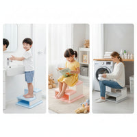 Two-Tier Step Stool Non-Slip Children's Step Stool Sturdy for Young Children, Children, Washroom, Toilet Training, Kitchen