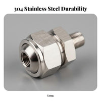 Spray Nozzle Swivel Adapter Adjustable Nozzle Ball Joint Universal Threaded Ball Connector for Agricultural Irrigation, Car Wash