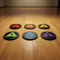 6 Pieces Numbered Basketball Footwork Mat Rubber Basketball Drill Disc Round Agility Marker Mat 30 Cm for Young Players, Positioning Exercises