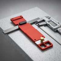 Track Saw Square Knurled Knob Right-Angle Cutting Board Aluminum Alloy Positioning Plate Slotted Right Angle Saw Guide