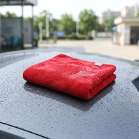 Red Microfibre Cloths and Microfibre Towel, Large Car Towel for Drying and Home Cleaning, High Absorbency 80/20 Polyester Blend