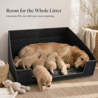 Pet Whelping Box and Nest for Cats and Small Dogs, Durable All-Season Puppy and Kitten Bed