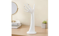 Hand Jewelry Display Resin Wrist and Finger Display Holder Countertop Band Holder with Tray for Vanity, Dresser, Boutique
