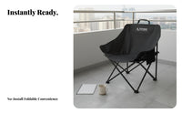 Quick Setup Moon Chair Long-Lasting Portable Sketching Chair High Load-Bearing Ergonomic Design for Students, Backpackers, Dormitory, Balcony, Backyard, Sporting Events
