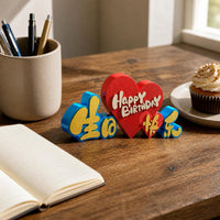 3D "Happy Birthday" Tabletop Ornament for Parties and Gifts