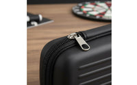 Compact and Portable EVA Projectile Case Wear-Resistant 3-Projectile Carrying Case Effortless Zipper Sports Equipment Storage for Tournaments, Pub Matches