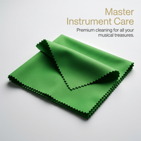 Microfiber Cleaning Cloth for Guitar Piano string instrument Saxophone Flute, Polishing for Musicians, Green 30x30cm