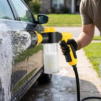 Soap Dispenser Pressure Sprayer for Car Cleaning, Hose Nozzle with 8 Spray Patterns, Large 1000ml Car Wash Bottle, Adjustable Foam Hose Spray