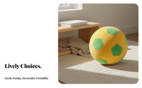 Soccer Ball Stuffed Toy Great Gift Idea Stuffed Football Pillow PP Filling Stuffed Soccer Ball for Kids, Young Children, Playroom, Game Room