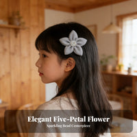 3D Gauze Material Flower Sew-on Five-Petal Flower Craft Embellishments for DIY Enthusiasts, Seamstresses, Clothing Decoration, Costume Making