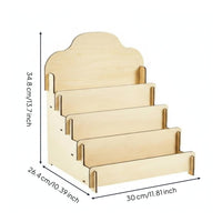 Wooden Greeting Card Display Stand Space-Saving Postcard Display Rack for Office