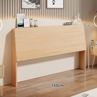 Hardwood Wood Headboard Moisture-Resistant Hardwood Wood Frame Headboard Freestanding Bed Backboard Natural Materials Bedroom